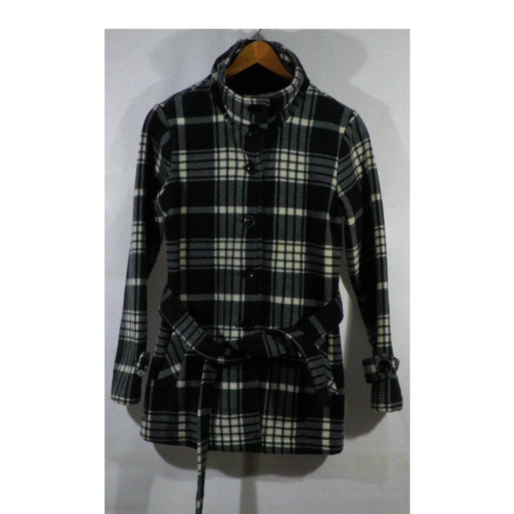 Ellen Reyes: NWT Women's Cotton/Wool type Plaid Coat